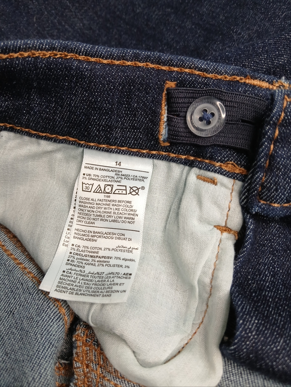 Old Navy Navy Blue Denim Jeans with Contrast Stitching - Picture 2 of 5